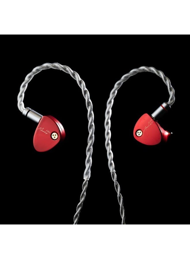 Moondrop ARIA 2 RED in-Ear Headphone with 0.78 2 Pin Cable Replaceable Plugs 3.5/4.4mm Earphone (Red) - Image 2